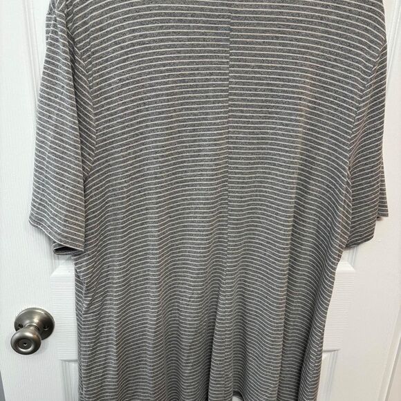 Lane Bryant plus size 22/24 babydoll gray striped top soft - Picture 3 of 4